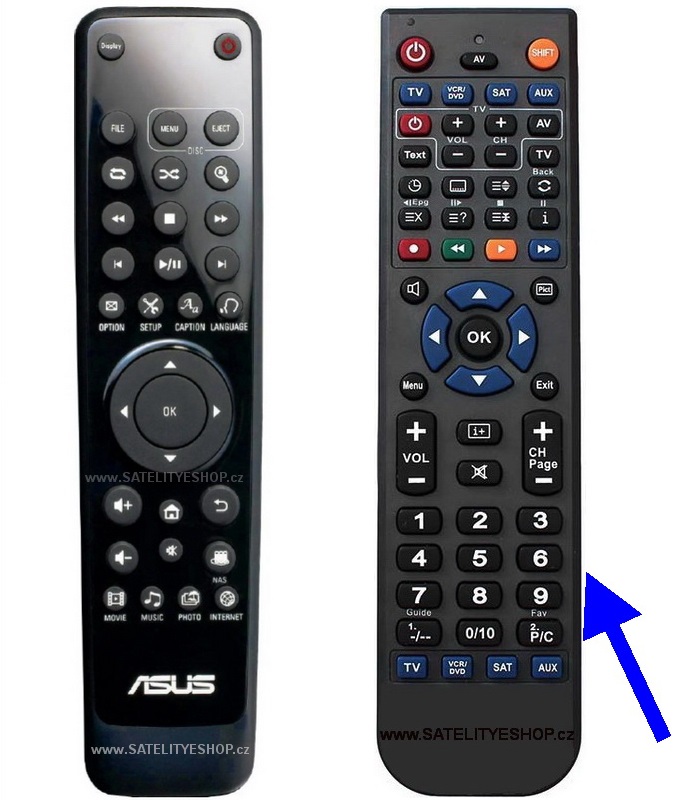 Dálkový ovladač Asus O!Play HD2 náhradní