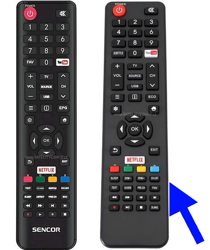 Sencor SLE32S600TCS náhrada dálkového ovladače