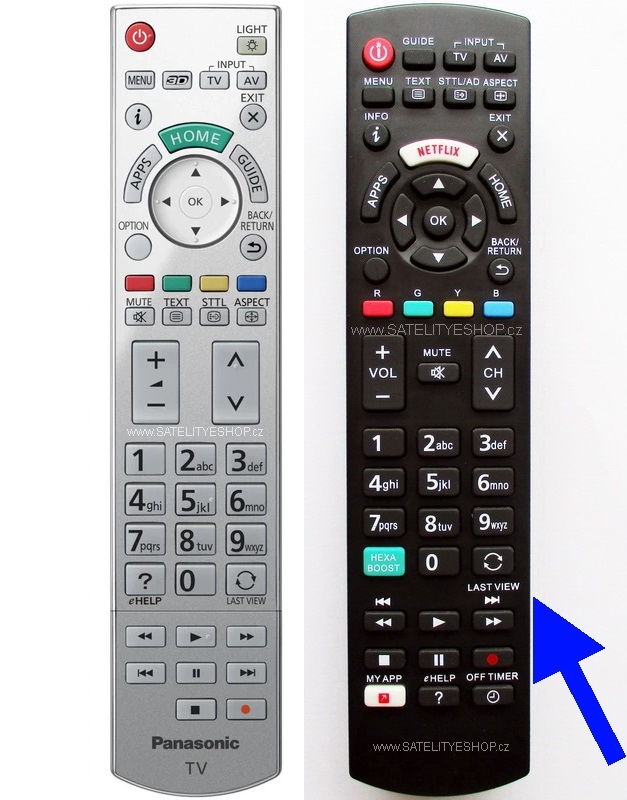 Dálkový ovladač Panasonic TX-L47WT60E náhradní