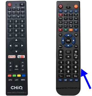 SABA SB50UHD18 dálkový ovladač náhradníadač náhradní