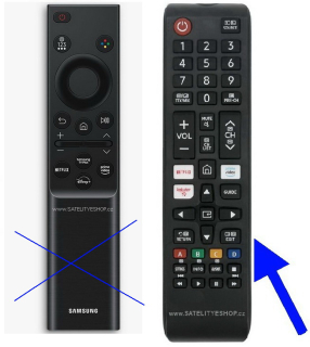 Samsung UE43CU7100 náhradní dálkový ovladač tlačítkový