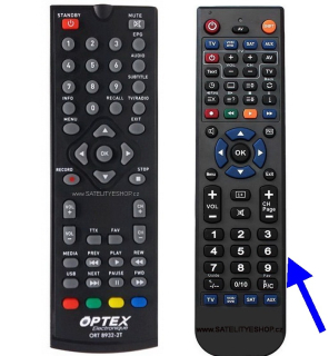 Dálkový ovladač Optex ORT 8932-HD náhradní