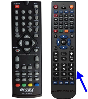 Dálkový ovladač Optex ORT 8910-HD náhradní
