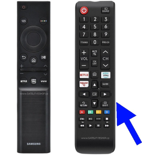  Samsung UE43AU7022k náhradní dálkový ovladač tlačítkový 