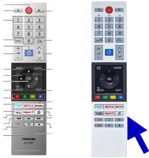 Toshiba CT-8567 dálkový ovladač náhradní