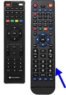 Gogen DVBT 142 T2 PVR dálkový ovladač náhradní