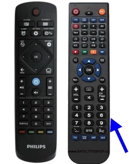 Philips 22AV1903A náhradní dálkový ovladač