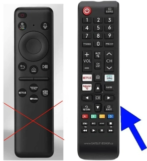 Samsung QE55QN90F náhradní dálkový ovladač tlačítkový